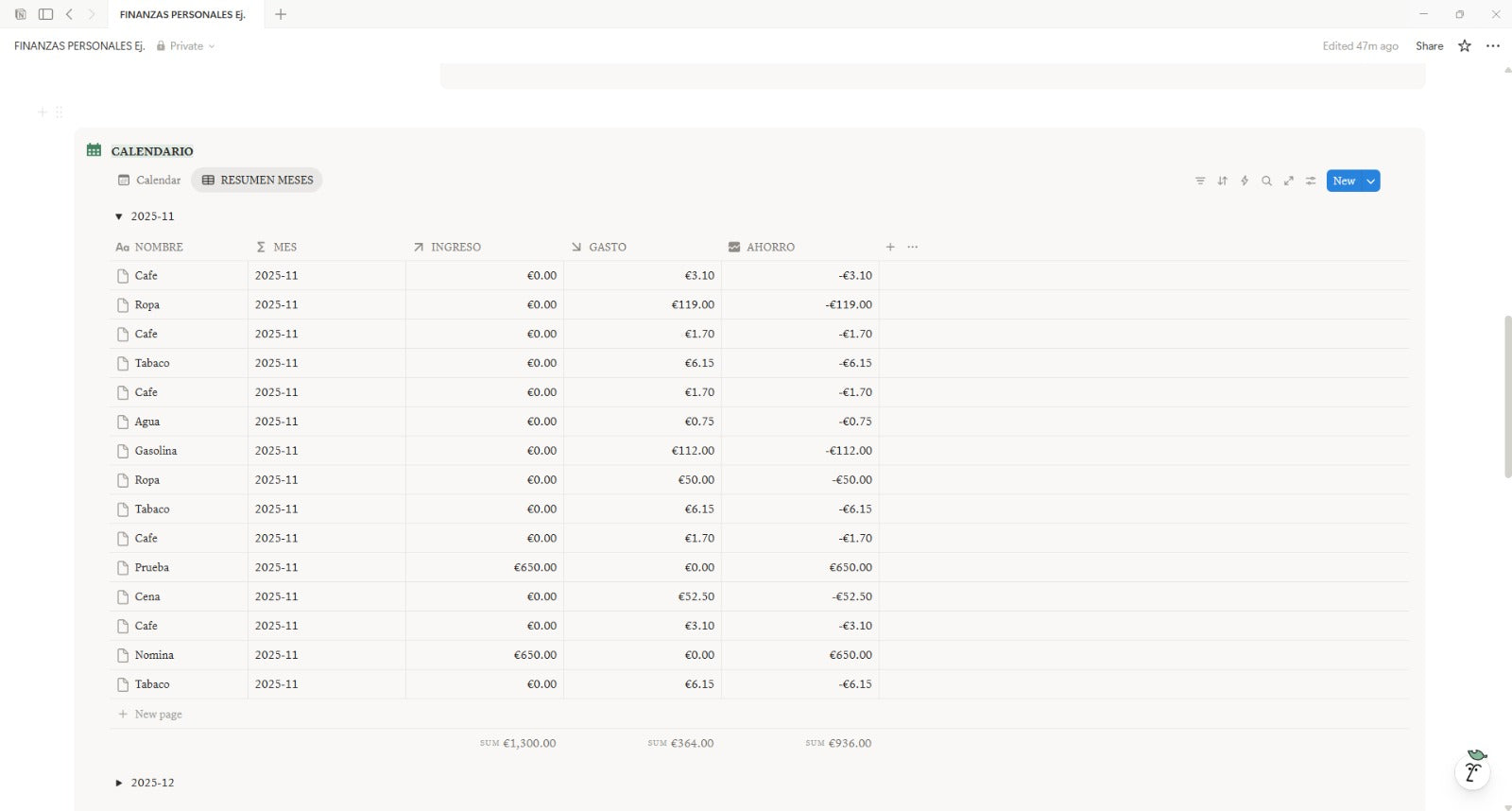 Control Financiero Mensual en Notion + Atajo para iPhone